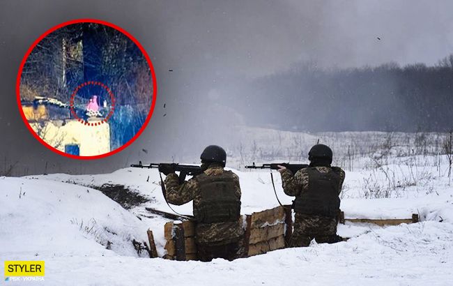 Снайпери "Л/ДНР" прикриваються маленькими дівчатками і жінками (відео)
