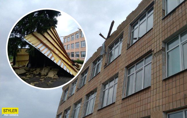 Снесло крышу школы: страшная песчаная буря наделала беды под Ровно (фото)
