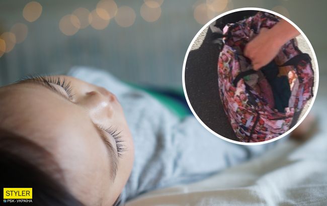 В центре Киева задержали женщину с трехмесячным ребенком в сумке (фото)