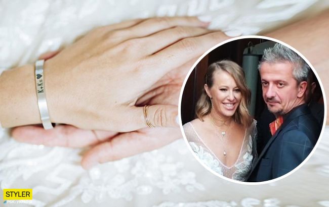 Белое платье, браслеты и катафалк: Ксения Собчак выходит замуж (фото, видео)