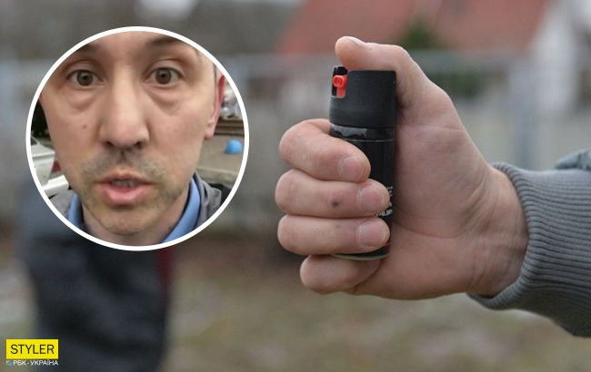 В Киеве таксист Bolt попал в грандиозный скандал: забрызгал баллончиком пассажирку с ребенком