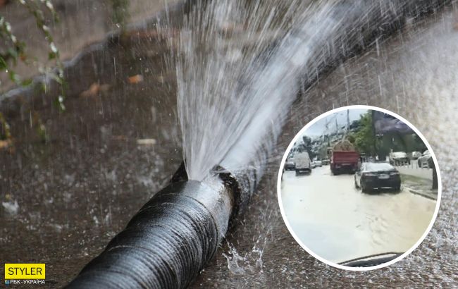 Потоп біля Ocean Plaza: рух у центрі Києва перекрили (відео)