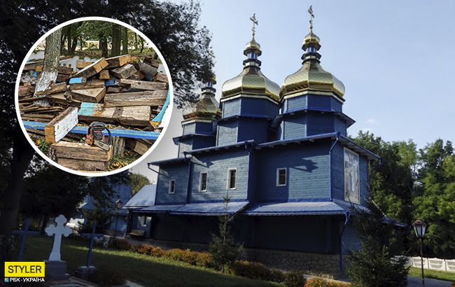 Прихожане УПЦ МП разрушили уникальный казацкий храм: будет как новый
