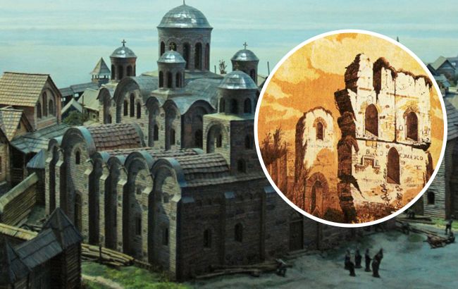 Перший освячений храм у Київській Русі. Дивіться, як колись виглядала Десятинна церква