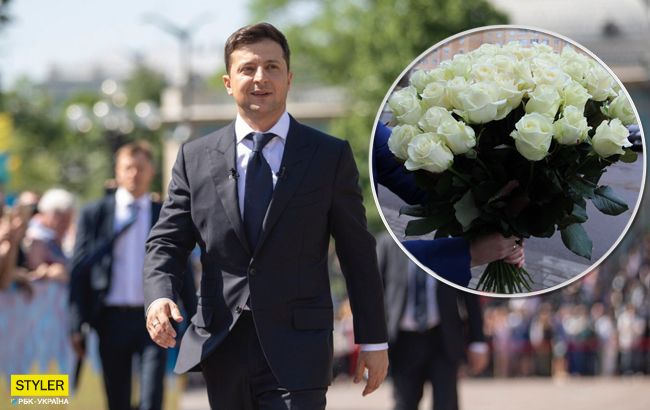 Поцілунок у стрибку та квіти патрульній: відео кумедних моментів з інавгурації Зеленського