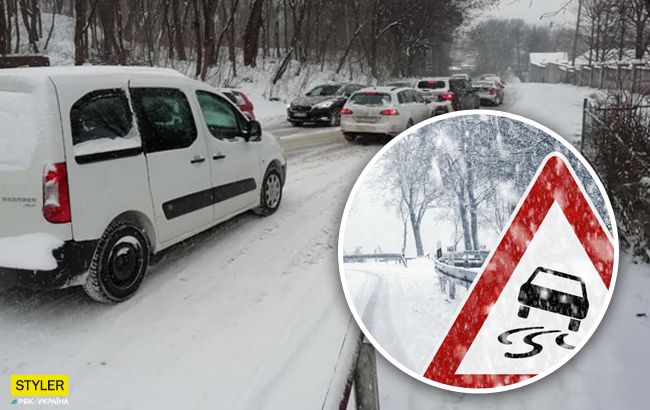 Западную Украину завалило снегом: города остались без света (фото)