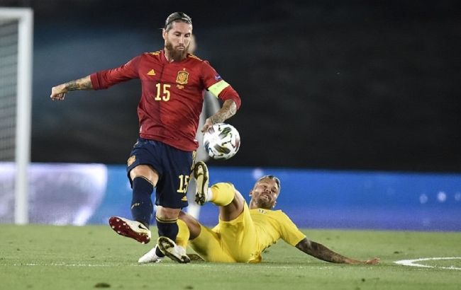 Сборная Украины разгромно проиграла Испании в Лиге наций