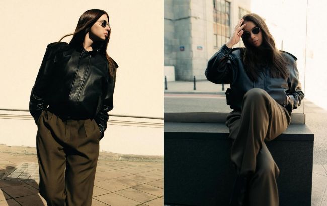 Как выглядит самая модная кожаная куртка на весну 2025: жена Усика задает тренды