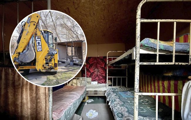 В Киеве снесли комплекс отдыха на берегу озера (фото)