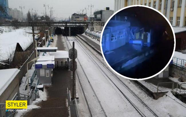 В Киеве возле вокзала раздался мощный взрыв