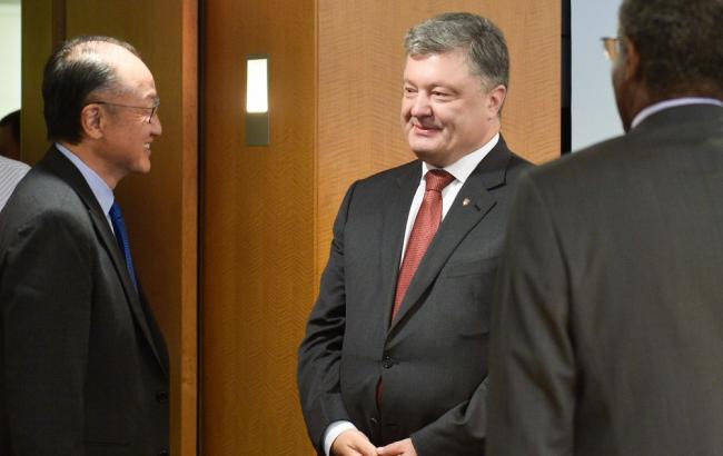 Порошенко обсудил привлечение иностранных инвестиций в Украину с президентом Всемирного банка