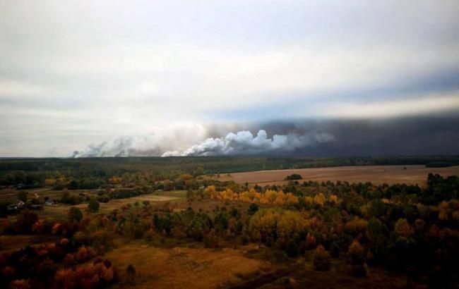 В Ичне продолжается ликвидация пожара на арсенале Минобороны