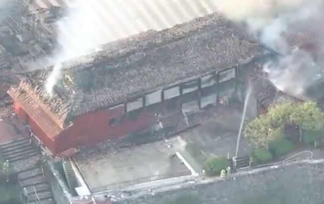 В Японии загорелся замок, входящий в список ЮНЕСКО