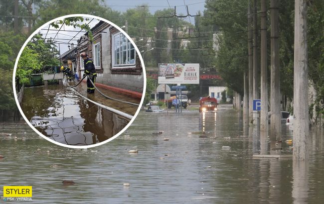 Сильные ливни затопили Мариуполь: люди стали пловцами, остановился транспорт (видео)