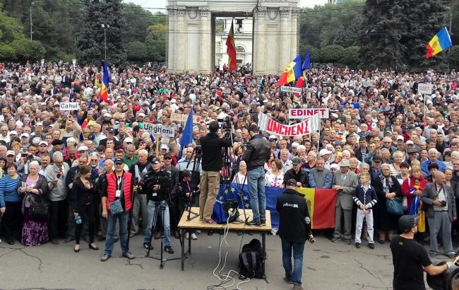 Протесты в Кишиневе: демонстранты призвали к всеобщей забастовке