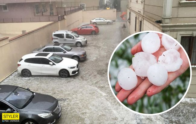 Популярный у украинцев курорт засыпало градом величиной с грецкий орех: видео стихии
