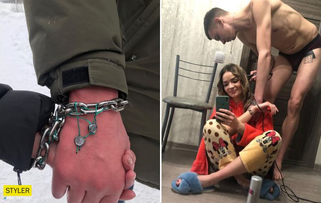 Скованные цепью влюбленные пожаловались на проблемы: мы в панике