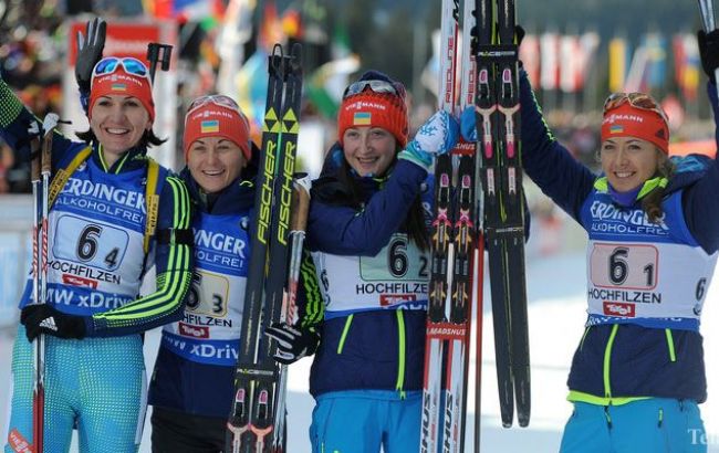 Сборная Украины по биатлону победила в эстафете на этапе КМ в Рупольдинге