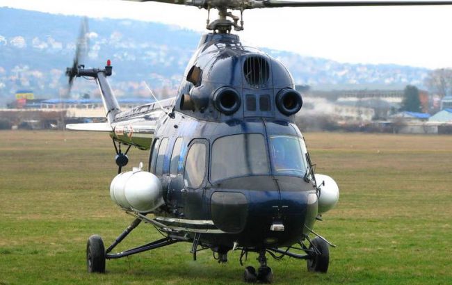 В Кременчуге упал вертолет