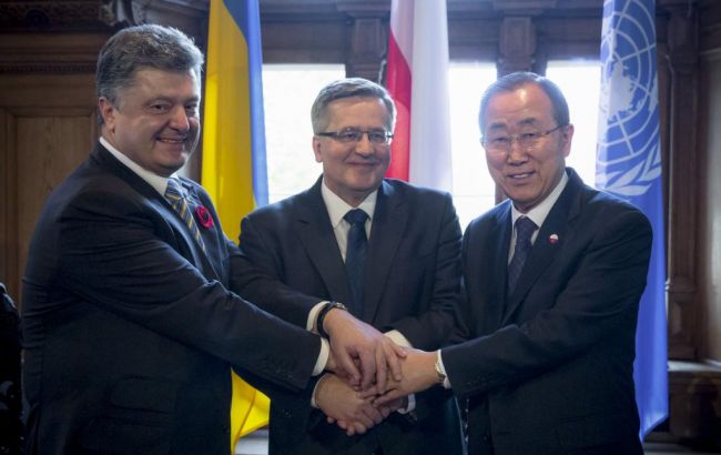 Порошенко призвал генсека ООН направить миротворцев на Донбасс