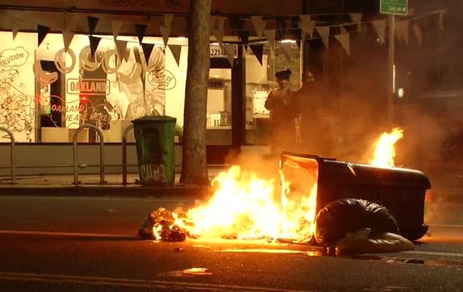 В американском городе Окленд протестуют против результатов выборов