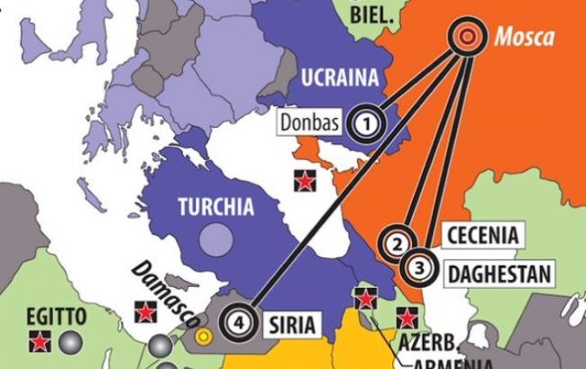 Итальянское издание обозначило на карте Крым частью РФ