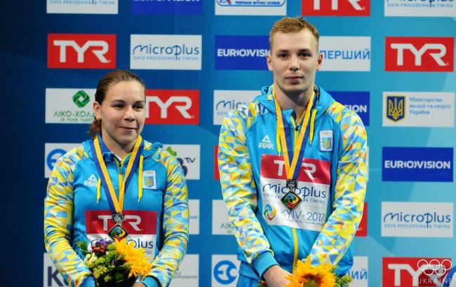 Украинская пара прыгунов с трамплина выиграла бронзу на чемпионате Европы