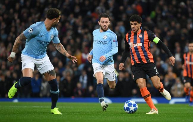 "Шахтер" пропустил шесть мячей от "Манчестер Сити" в матче Лиги чемпионов