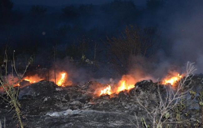 Под Николаевом произошел пожар на городской свалке