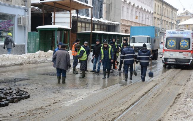 Центр Львова остался без воды