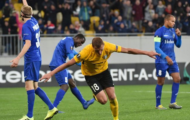 "Александрия" добилась ничьей с "Гентом" в домашнем матче Лиги Европы