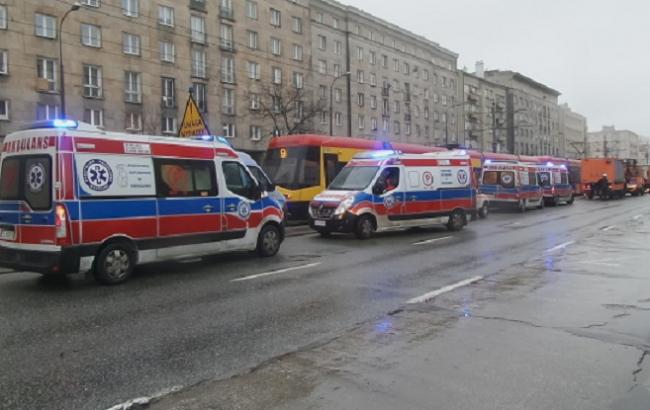 В Варшаве столкнулись три трамвая, пострадали 11 человек