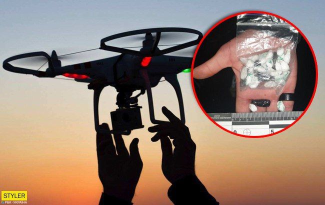 В Киеве парень хотел доставить наркотики в СИЗО на дроне: детали и фото