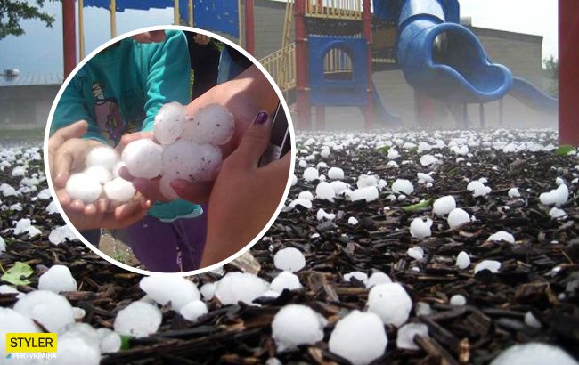 Рівненську область засипав аномальний град: дахи будинків в дірках