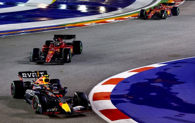 Перес виграв у Леклера Гран-прі Сингапуру, Ферстаппен фінішував 7-м