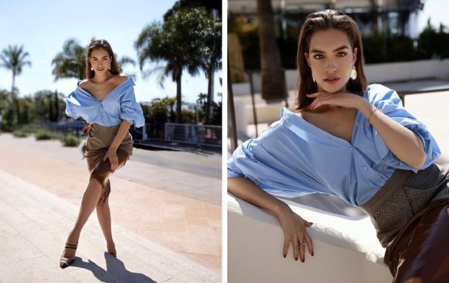 Елегантно і стильно: ексдружина Дмитра Комарова показала трендовий образ із базовою сорочкою