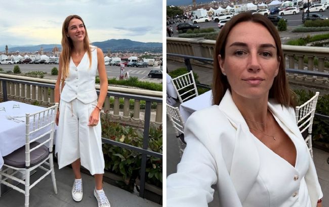 Костюмний жилет - новий тренд весни 2025: як його носить дружина Решетніка