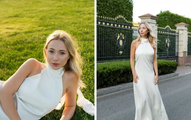 Повернення 90-х: дружина Павліка показала трендовий "лук" із сукнею