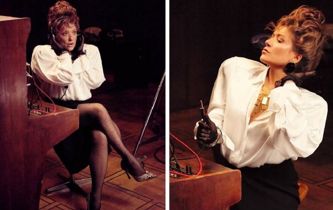 Об'ємна зачіска і масивні плечі: Могилевська здивувала яскравим образом у стилі 80-х