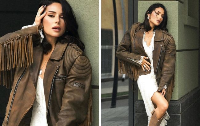 Бахрома і чоботи-"козаки": Злата Огнєвіч показала ідеальний осінній образ у стилі бохо