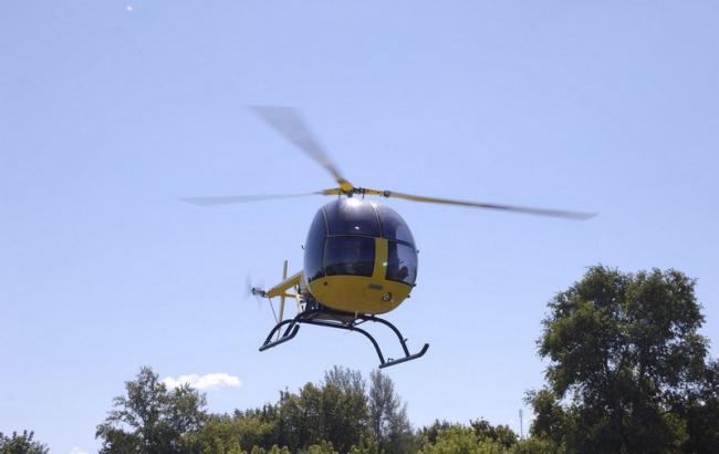В Кременчуге во время учебного полета упал вертолет