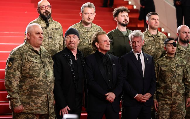 В компании Боно и Шона Пенна: украинские военные покорили Канны (видео)