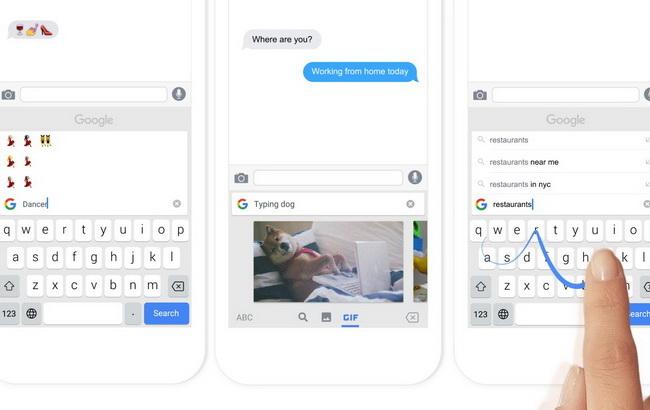 Google випустив клавіатуру для iOS із вбудованим пошуковиком