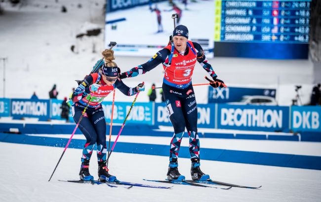 Франція і Норвегія виграли в Поклюці перші змішані біатлонні естафети сезону