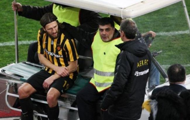 Чигринский в матче Кубка Греции получил перелом руки