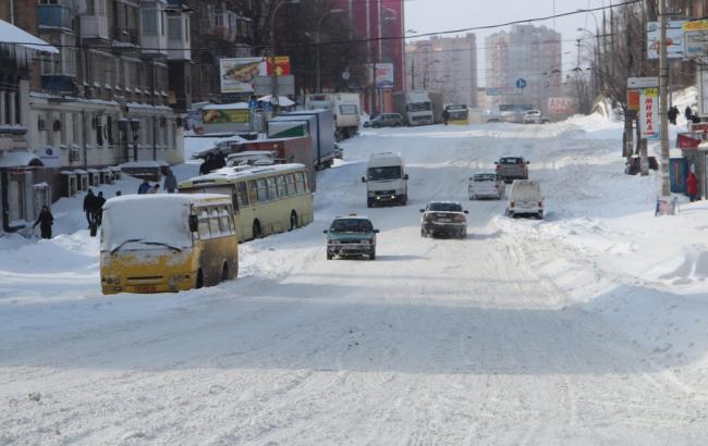 В Киеве сегодня ожидается гололедица на дорогах