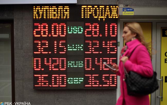 Готівковий курс долара знизився на 10 копійок