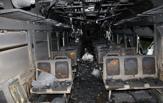 В Винницкой области загорелся на ходу электропоезд со ста пассажирами