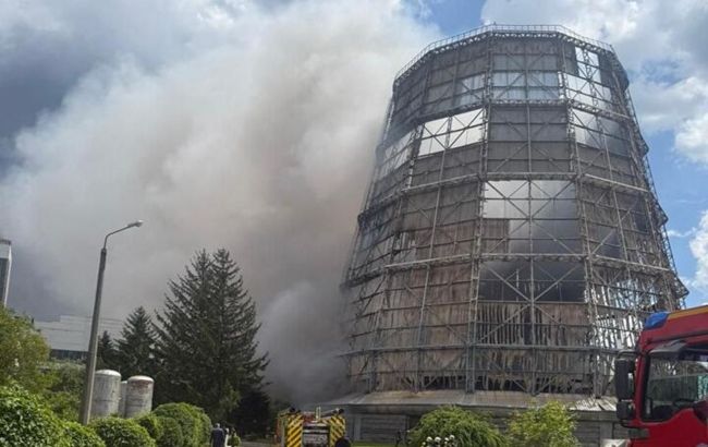 На території Білоцерківської ТЕЦ спалахнула пожежа