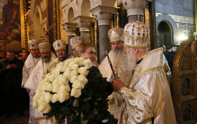 Тимошенко назвала Филарета духовным лидером нации